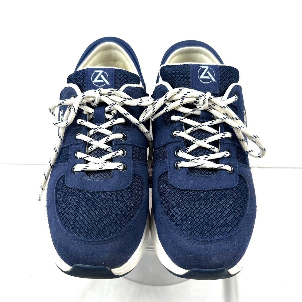 Zeba Paris 5514 Hands-Free Slip On Sneakers Mens 9.5 Navy Blue White Techwear